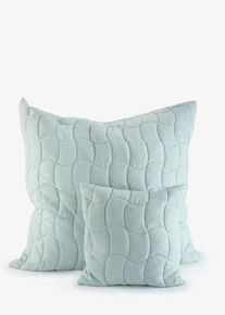 bonprix Față de pernă cu model matlasat modern (2 buc.), albastru, Pachet/2 bucăţi feţe de perne 40/40 cm