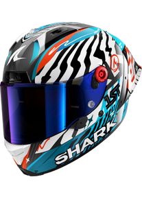 SHARK Aeron-GP FIM Racing 02 Speed-Fancy, full face helmet , color: Carbon/White/Turquoise , size: XXL