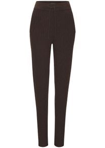 French Connection Dames Broek van tricot in bruin ,maat 36/38, Witt, 33% Nylon, 32% Polyacryl, 30% Katoen, 5% Elastan