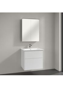 Villeroy & Boch Villeroy & Boch Finero Badm&ouml;bel Set 65 cm, Glossy White Waschtisch mit Waschtischunterschrank und Spiegelschrank