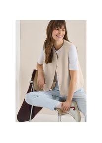 Cecil, Damen, Fellweste &raquo;Curly fake Wool&laquo; in Woll-Optik, teddy vanilla white, XL (44), Weste mit Knopfleiste f&uuml;r Damen von Cecil
