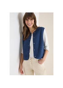 Cecil, Damen, Fellweste &raquo;Curly fake Wool&laquo; in Woll-Optik, sporty denim blue, XL (44), Weste mit Knopfleiste f&uuml;r Damen von Cecil