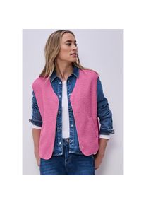 Street One, Damen, Pl&uuml;schweste mit V-Neck aus Teddy-Material, ibis rose, 44, Teddy-Weste f&uuml;r Damen von Street One