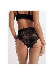 bonprix, Damen, Maxislip mit zarter Spitze, mit Elasthan-Anteil, schwarz, 48/50 (XL), Zarte Spitze sorgt f&uuml;r ein angenehmes Tragegef&uuml;hl