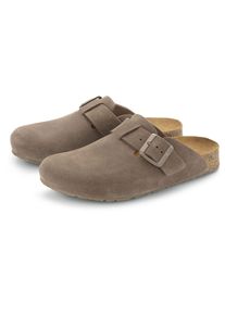 Haflinger Unisex-Raulederpantoffel Taupe 40