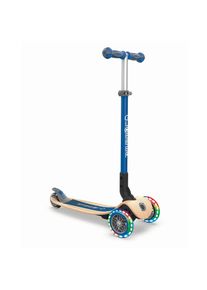 M&Ouml;BELIX M&ouml;belix , Blau, Birkefarben , Holz, Kunststoff , Birke , 56x77.5x28 cm , EN 71 , Hinterrad-Reibungsbremse, h&ouml;henverstellbarer Lenker mit Schnellspanner, ABEC-5-Kugellager, Lenkstange abnehmbar, weiche Griffe, Antirutsch-Trittbrett mit Bremse, R&auml;der mit LED-Licht , Freizeit, Skaten, Scooter