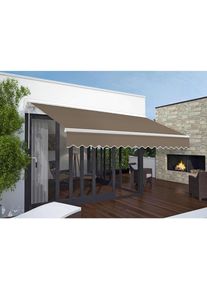 Schw&ouml;ller , Taupe , Textil , 400x250 cm , Gartenm&ouml;bel, Sonnenschutz, Markisen, Gelenkarmmarkisen