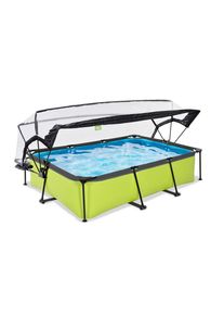 EXIT Toys , Gr&uuml;n , Kunststoff , Uni , 200x65x300 cm , Pools & Wasserspa&szlig;, Pools, Aufstellpools