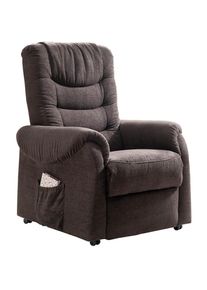 Livetastic , Dunkelbraun , Textil , 76x106x94 cm , Stoffauswahl, Relaxfunktion , Wohnzimmer, Sessel, Fernsehsessel