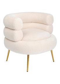 Kare-Design , Creme , Textil , 74x77x73 cm , Wohnzimmer, Sessel, Polstersessel