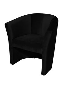 Mid.you , Schwarz , Textil , 75x76x65 cm , Made in EU , Wohnzimmer, Sessel, Polstersessel