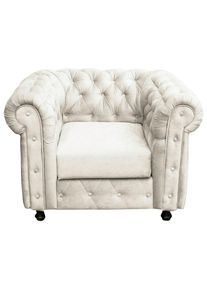 P & B , Creme , Textil , Buche, Fichte, Tanne , 110x80x90 cm , Wohnzimmer, Sessel, Polstersessel