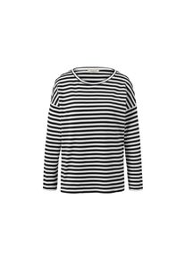 Tchibo - Bluzka z długimi rękawami w paski - dla pań - rozmiar M 40/42 - kolor: biały/czarny/w paski