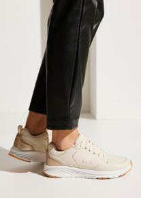 Lascana Dames Sneaker in beige/goudkleurig ,maat 40, Witt, 100% Leer