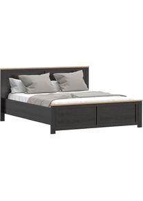 FORTE, Bettgestell &raquo;Bohol&laquo; Landhaus, 180 x 2,00 mtr Liegefl&auml;che, Riviera Eiche / Cabezone Eiche + Riviera Eiche / Cabezone Eiche + Riviera Eiche / 