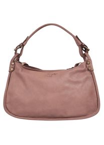 Samantha Look, Damen, Henkeltasche echt Leder, Made in Italy, alt-rosa, B/H/T: 36 cm x 22 cm x 9 cm onesize, H&ouml;he 22 cm x Breite 36 cm x Tiefe 9 cm