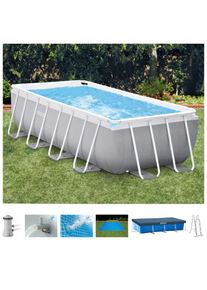 Intex, Framepool &raquo;Prism Frame Rectangular&laquo; BxLxH: 244x488x107 cm, grau, &Oslash;/B/H/L: Breite 244 cm x H&ouml;he 107 cm x L&auml;nge 488 cm