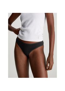 Calvin Klein Underwear, Damen, Tanga &raquo;3 PACK THONG (LOW-RISE)&laquo; Packung, 3er-Pack, 3 Stk. mit Markenlabel, black/black/black, XL (42/44) - 3 Stk., 3er-