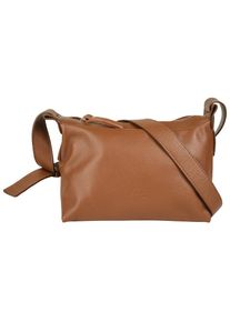 CLUTY, Damen, Umh&auml;ngetasche echt Leder, Made in Italy, cognac, B/H/T: 26 cm x 18 cm x 12 cm onesize, H&ouml;he 18 cm x Breite 26 cm x Tiefe 12 cm