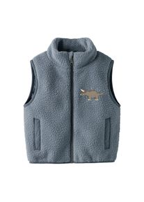name it, Herren, Fleeceweste &raquo;NMMMALL SHERPA VEST&laquo;, Flint Stone, 122, Praktische Weste von name it f&uuml;r Jungen