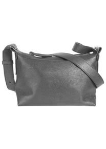 CLUTY, Damen, Umh&auml;ngetasche echt Leder, Made in Italy, schwarz, B/H/T: 26 cm x 18 cm x 12 cm onesize, H&ouml;he 18 cm x Breite 26 cm x Tiefe 12 cm