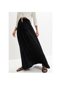 bonprix, Damen, Jerseyrock aus Viskose, ausgestellte Passform, mit elastischem Bund, schwarz (L&auml;nge: Regul&auml;r), 48/50 (XL), Ausgestellte Passform sorgt