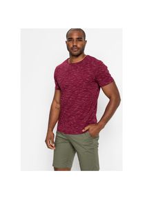 bonprix, Herren, T-Shirt 1 lockere Passform, kurze &Auml;rmel, mit Rundhalsausschnitt, dunkelrot meliert, 48/50 (M), Weicher Stoff f&uuml;r angenehmen 