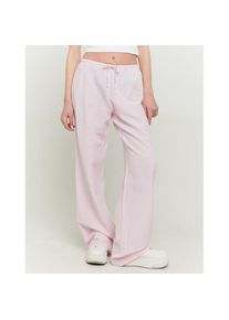 Tally Weijl, Damen, Schlupfhose &raquo;SPALIMELANY&laquo; Viskosemischung, weit, Pink Mist-White, 42 - N-Gr, Leinenhose von Tally Weijl