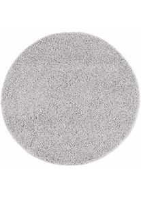 Carpet City, Hochflor-Teppich &raquo;Shaggi uni 500&laquo; rechteckig 30 mm H&ouml;he Shaggy-Teppich, Uni-Farben, Langflor, Weich, grau, Kunstfaser, &Oslash; 200 cm 1 Stk. - 