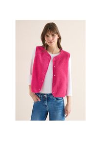 Cecil, Damen, Fellweste &raquo;Curly fake Wool&laquo; in Woll-Optik, beetroot pink, XL (44), Weste mit Knopfleiste f&uuml;r Damen von Cecil