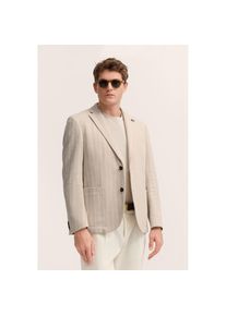 Bugatti, Herren, Sakko &raquo;Stretch-Funktion&laquo; mit einem Streifen-Design, 30-beige, 52, Jersey mit leichter Struktur