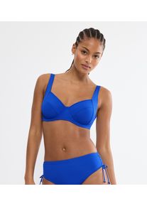 B&uuml;gel-Bikini-Top Triumph "Summer Twist W 01", Damen, Gr. 46, Cup C, blau (racing blau), Microfaser, Obermaterial: 77% Polyamid, 23% Elasthan, Bikini-Oberteile B&uuml;gel-Bikini-Top, Minimizer - verkleinert die Brust optisch um eine Cup-Gr&ouml;&szlig;e