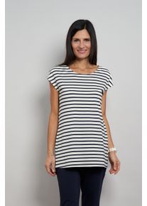 T-Shirt Seidel Moden "Otto exclusiv", Damen, Gr. 46, wei&szlig;, Jersey, Obermaterial: 96% Viskose, 4% Elasthan, regular fit taillenbedeckt, Rundhals, Shirts T-Shirt, MADE IN GERMANY