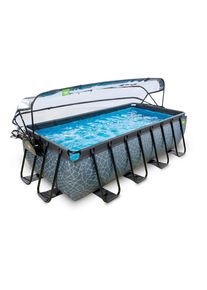 EXIT Toys , Grau , Kunststoff , 200x100x400 cm , T&Uuml;V-gepr&uuml;ft, CE , Pools & Wasserspa&szlig;, Pools, Aufstellpools