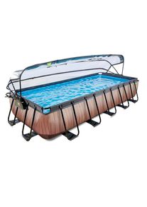 EXIT Toys , Braun , Kunststoff , 250x100x540 cm , T&Uuml;V-gepr&uuml;ft, CE , Pools & Wasserspa&szlig;, Pools, Aufstellpools