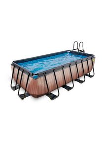 EXIT Toys , Braun , Kunststoff , Holz , 200x100x400 cm , T&Uuml;V-gepr&uuml;ft, CE , Pools & Wasserspa&szlig;, Pools, Aufstellpools