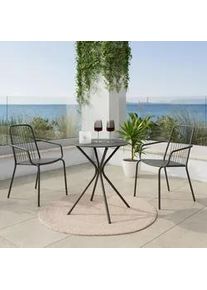 Balkonset Rose Anthrazit Metall