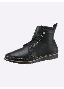 Andrea Conti Damen Schn&uuml;rstiefelette in schwarz ,Gr&ouml;&szlig;e 36, Witt, 100% Rindsleder
