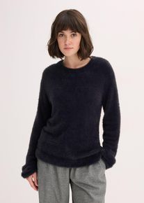 bonprix Sweter z pluszu, czarny, 44/46