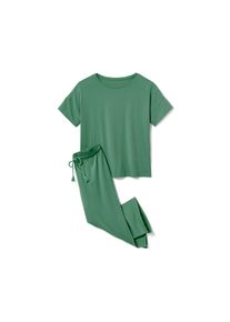 Tchibo - Piżama ze spodniami o długości 3/4 - dla pań - rozmiar XL 48/50 - kolor: zielony