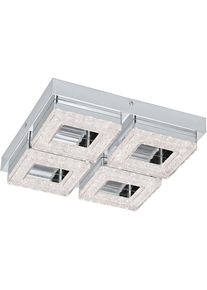 Eglo LED Deckenleuchte &raquo;FRADELO Deckenlampe, Stahl, Kunststoff, Glas, IP20, Flurlampe, Lampe&laquo; LED-Board 1 Stk. Warmwei&szlig; Wand-/Deckenleuchte, L28 x B28