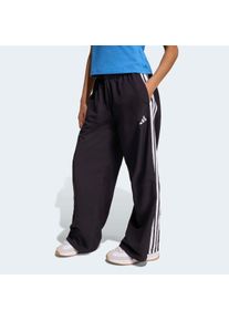 Sporthose adidas Sportswear "ADIDAS GIRLS 3-STREIFEN AUS GEWEBTEM MATERIAL", M&auml;dchen, Gr. 128, N-Gr, schwarz,, Obermaterial: 100% Polyamid, Hosen Sporthose