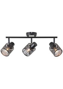 Brilliant Deckenstrahler "Bano", schwarz (schwarz matt), 3, H: 19,5cm, 1 Stk., Leuchten, Retro Style, schwenkbar, dimmbar, 20cm H&ouml;he - E14 Fassung, Deckenstrahler