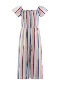 Sommerkleid happy girls "Jumpsuit", M&auml;dchen, Gr. 110, EURO-Gr&ouml;&szlig;en, bunt (beige), Stoff, 100% Baumwolle, normal, Kleider Sommerkleid