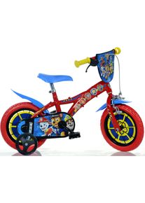 Kinderfahrrad DINO BIKES "12" Paw Patrol stabiler Stahl-Rahmen, St&uuml;tzr&auml;der, kindgerecht" Gr. 22, rot, Fahrr&auml;der, Kinder, 22cm, 12 Zoll (30,48cm), Kinderfahrrad, mit St&uuml;tzr&auml;dern und Frontschild
