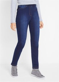 bonprix Femei Blugi jeggings cu talie &icirc;naltă, comodă, albastru, 52