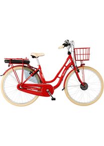 FISCHER BIKE E-Bike FISCHER FAHRRAD "CITA RETRO 2.0 418 48" Gr. 48, rot, Elektrofahrr&auml;der, 48cm, 28 Zoll (71,12cm), E-Bike, Pedelec, Elektrofahrrad f&uuml;r Damen u. Herren
