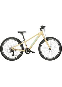 Kinderfahrrad KROSS "Kinder-MTB Level Jr 1.0" Gr. 30, beige (natur, natur), Fahrr&auml;der, Kinder, 30cm, 24 Zoll (60,96cm) hinten: 24 Zoll (60,96cm), Kinderfahrrad