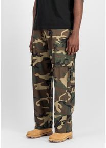 Cargohose Alpha Industries "Ripstop Patchwork Pant Camo", Herren, Gr. 32, Normalgr&ouml;&szlig;en, gr&uuml;n (wdl camo 65), Obermaterial: 100% Baumwolle, Hosen Cargohose
