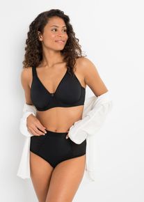 Minimizer-BH bonprix "Minimizer-BH mit gepolsterten Tr&auml;gern", Damen, Gr. 85, Cup C, schwarz, Obermaterial: 92% Polyamid, 8% Elasthan. Futter: 80% Polyamid, 20% Elasthan, unifarben, BHs Minimizer-BH, mit gepolsterten Tr&auml;gern und raffinierten Details